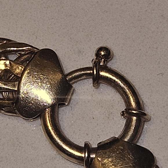 Gorgeous OT 925 Turkey Sterling Gold Vermeil Byzantine Bracelet - Picture 4 of 4